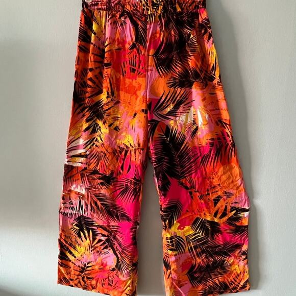 New Look Women Size M  Multicolored Floral Trousers  Pants - Picture 1 of 7